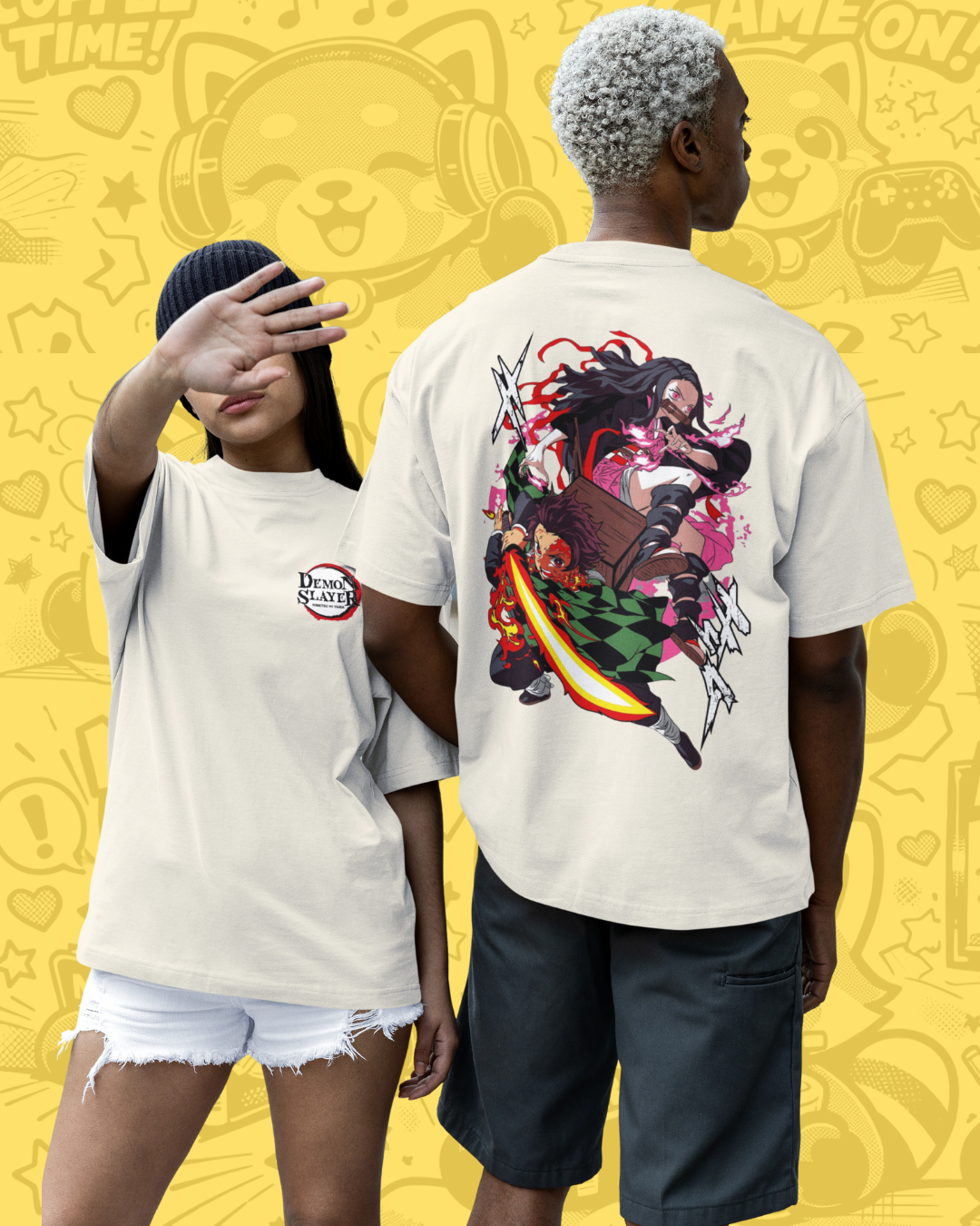 Camiseta Demon Slayer - Tanjiro e Nezuko Kamado