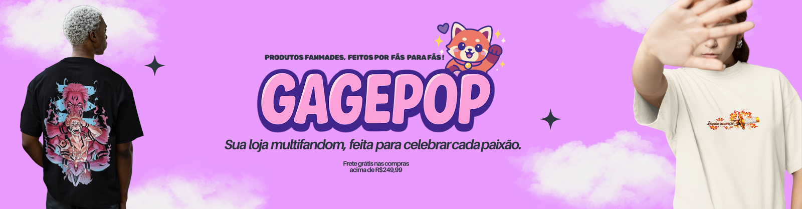 Banner GagePop - Sua loja multi fandom
