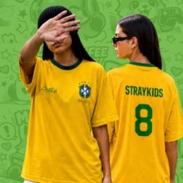 Camiseta Brasil StrayKids Dry Fit – Escolha Seu Membro Favorito ou Versão StrayKids